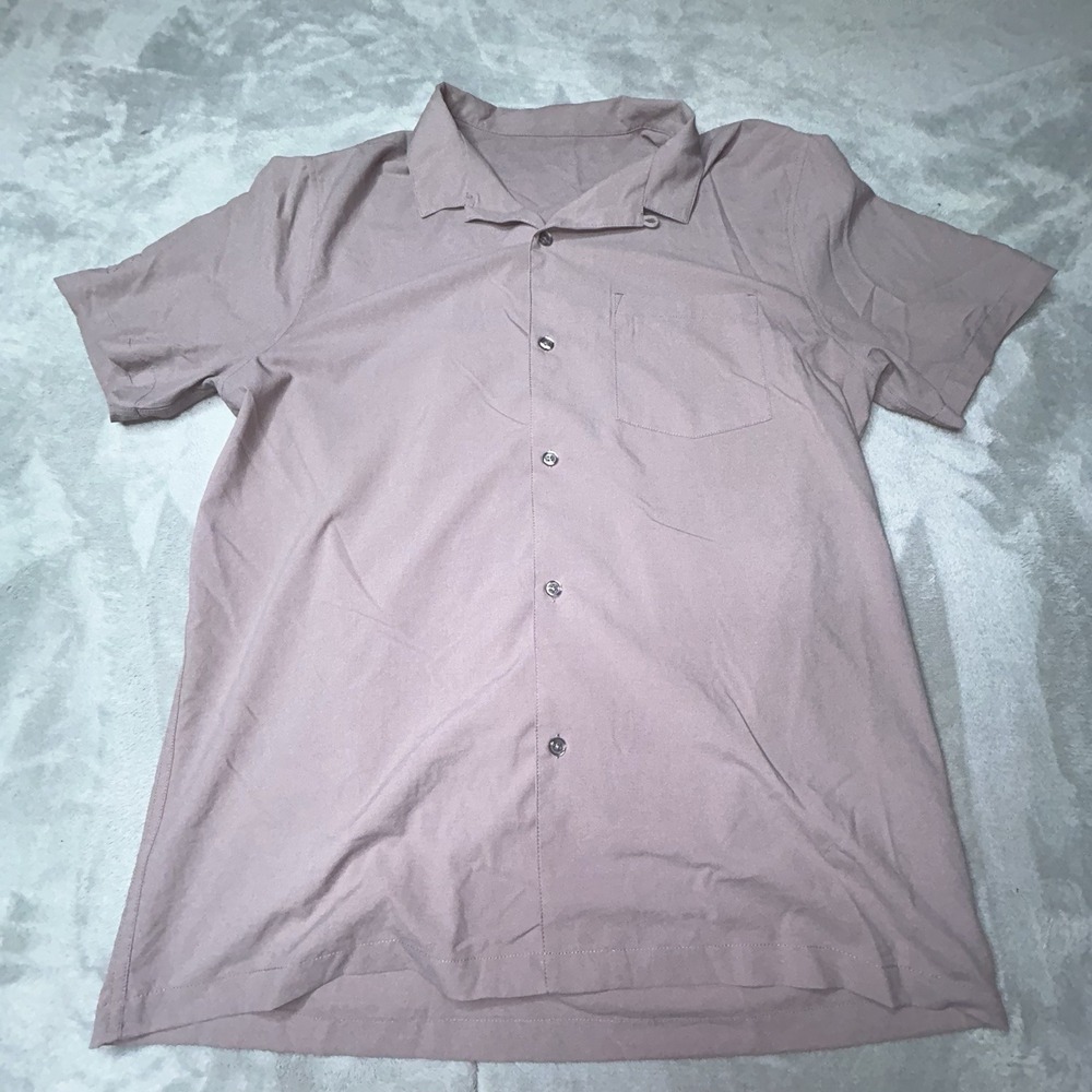 VUORI mens adobe  Short Sleeve Seaport Button Up Causal Shirt Medium